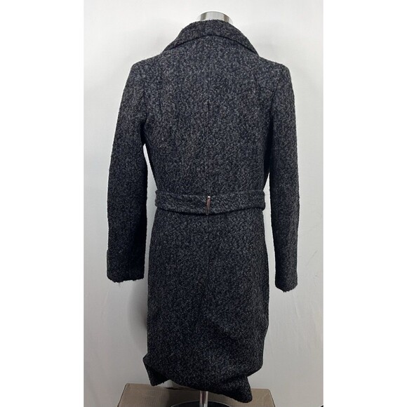 Ivanka Trump Size 10 Belted Overcoat Wool Blend Gray Ash Luxury Formal - Picture 6 of 6